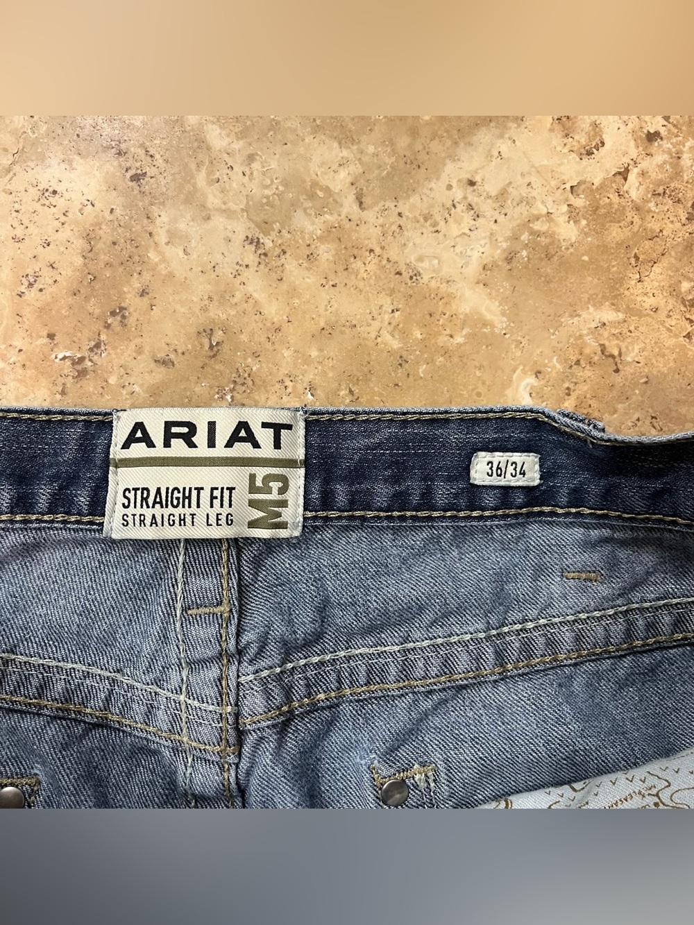 Ariat Men’s M5 Straight Fit Straight Leg Jeans Workwear Western Cowboy 36X34 - Picture 4 of 9